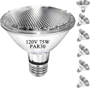 PAR30 Short Neck Halogen Flood Light Bulbs, 120V 75W PAR30 Light Bulb, Dimmable, High Output, E26 Medium Base, 2700K