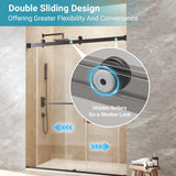 56"-60" W x 75" H Double Sliding Shower Door