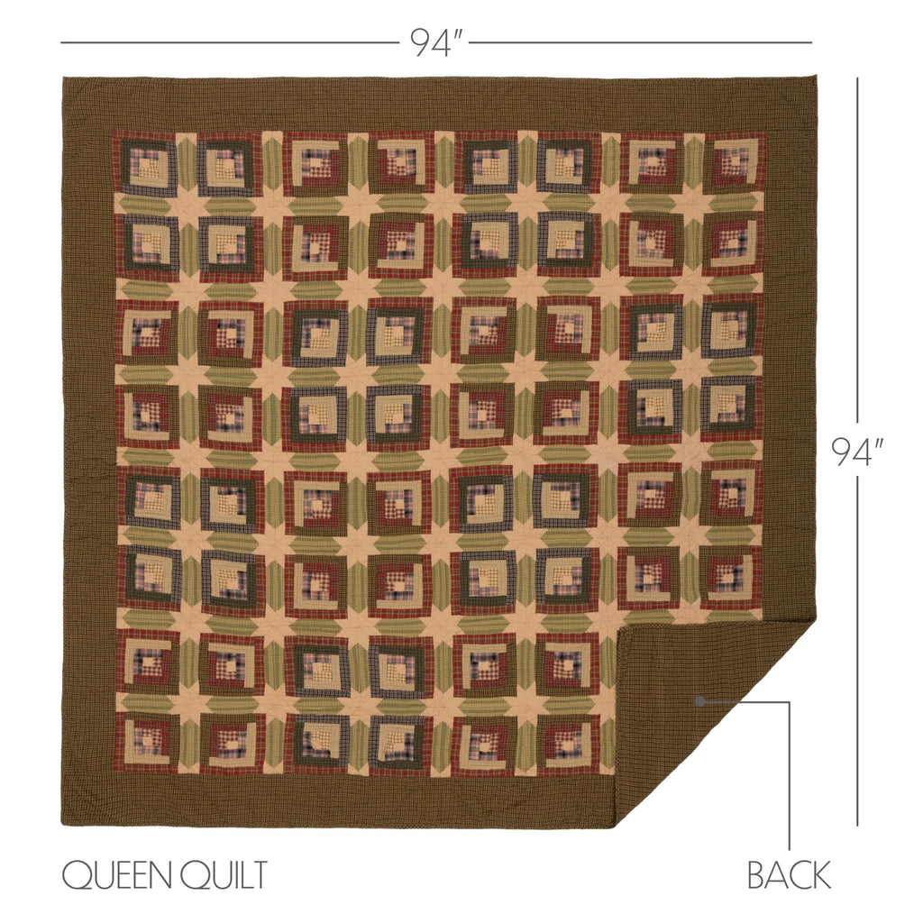 Tea Cabin 3 Piece Quilt Set (1 Quilt, 2 Standard Shams)
