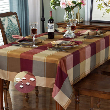 Rectangle Tablecloth 60 x 84 Inch, Red, Checkered Table Cloths