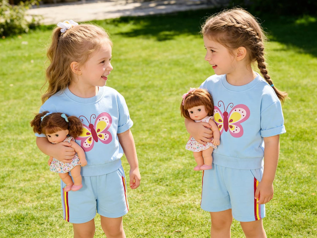 Toddler Baby Girl Summer Clothes Outfits 2 Piece Oversize Print Top Shorts Clothes Set