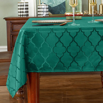 Christmas Square/Round Jacquard Tablecloth, Green, 52"x52"