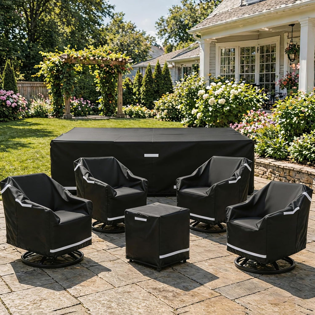 Rectangular Outdoor Furniture Covers Waterproof, Heavy Duty Patio Furniture Covers, 100% Waterproof Outdoor Couch