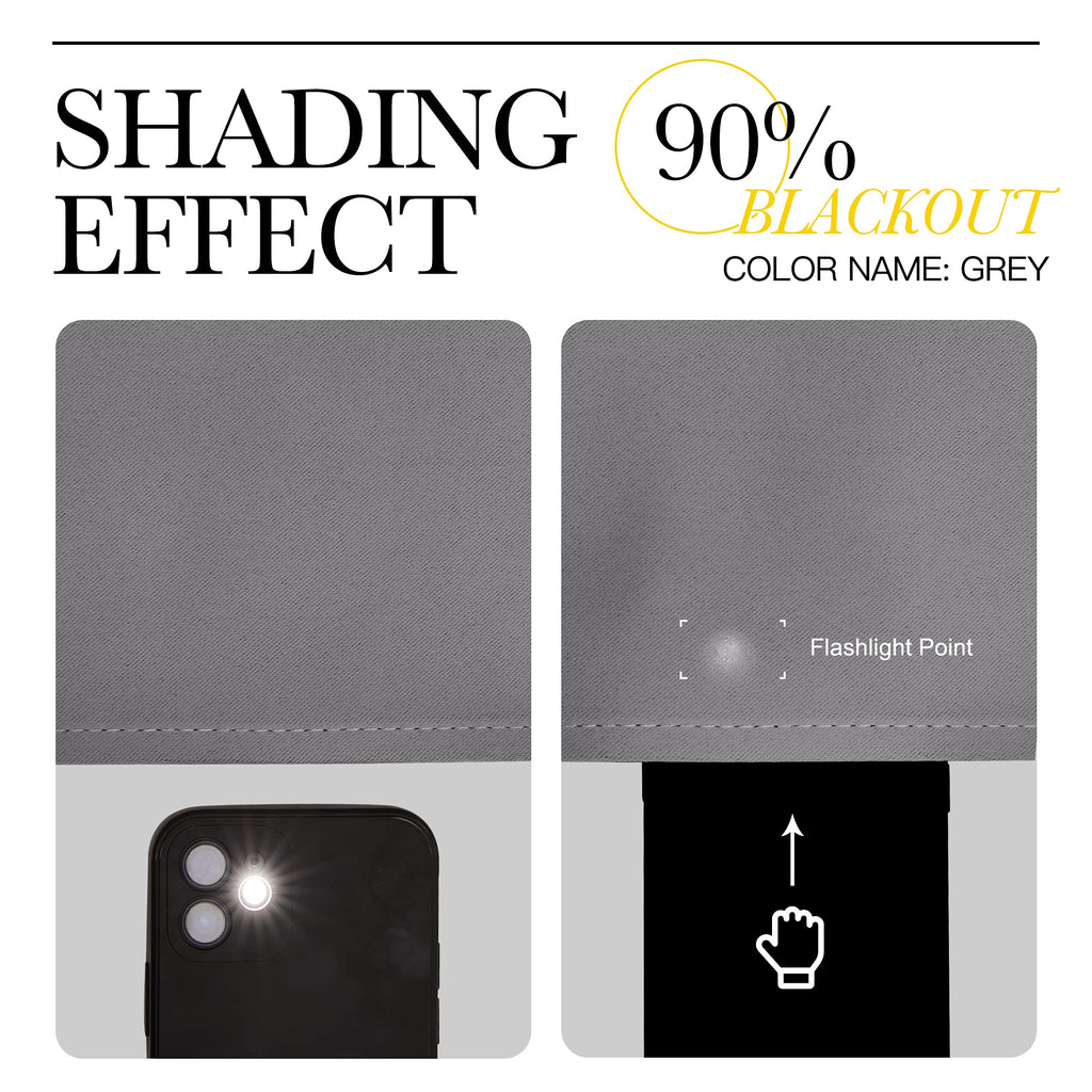 Blackout Curtains Panels - 3 Pass Microfiber Noise Reducing Thermal Insulated Solid Ring Top Blackout Window Drapes