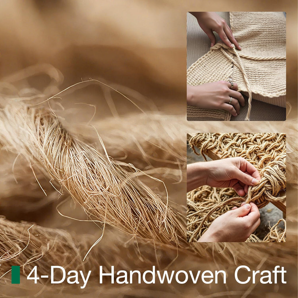 Natural Jute Indoor Door Mat, 24 x 36, Non-Slip Handwoven Entryway Mat