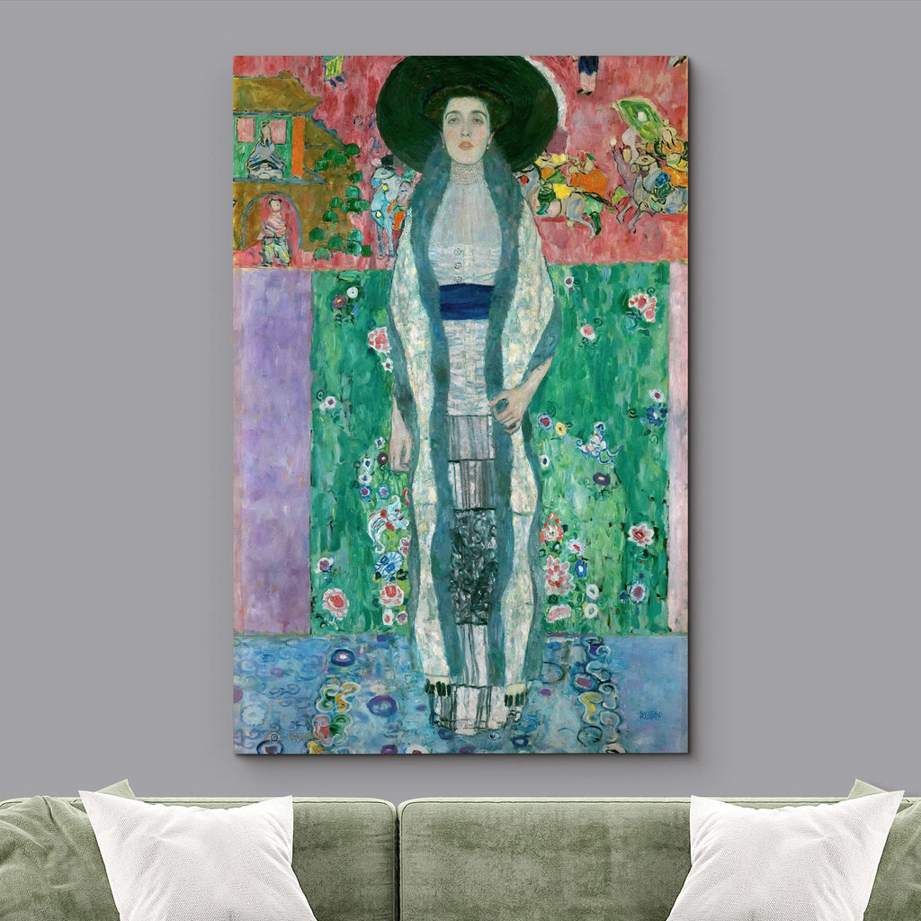 Canvas Print Wall Art Portrait of Adele Bloch-Bauer II Gustav Klimt Classic Illustrations Fine Art Decorative Vintage