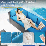 Aoxun Patio Furniture Set, 7 Piece Outdoor Sectional Sofas with Waterproof Cover