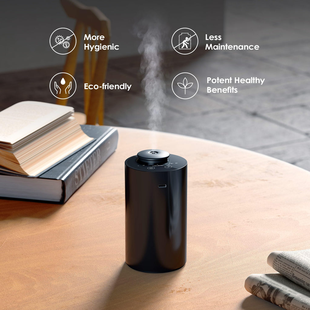 AN6 Waterless Diffuser for Essential Oil, Room, Black