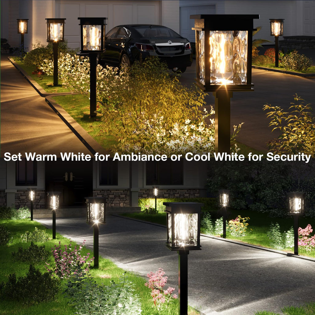 Solar Pathway Lights Outdoor, 6 Pack Solar Powered Garden Lights