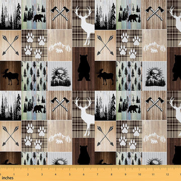 Farmhouse Bear Fabric by The Yard Soft 1 Yards