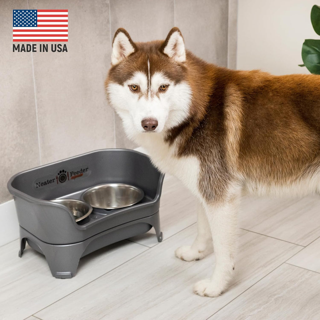 Feeder Express Mess Proof Dog Bowls Elevated for Medium to Large Sized Breed, No Spill Raised Dog Food Bowl Stand