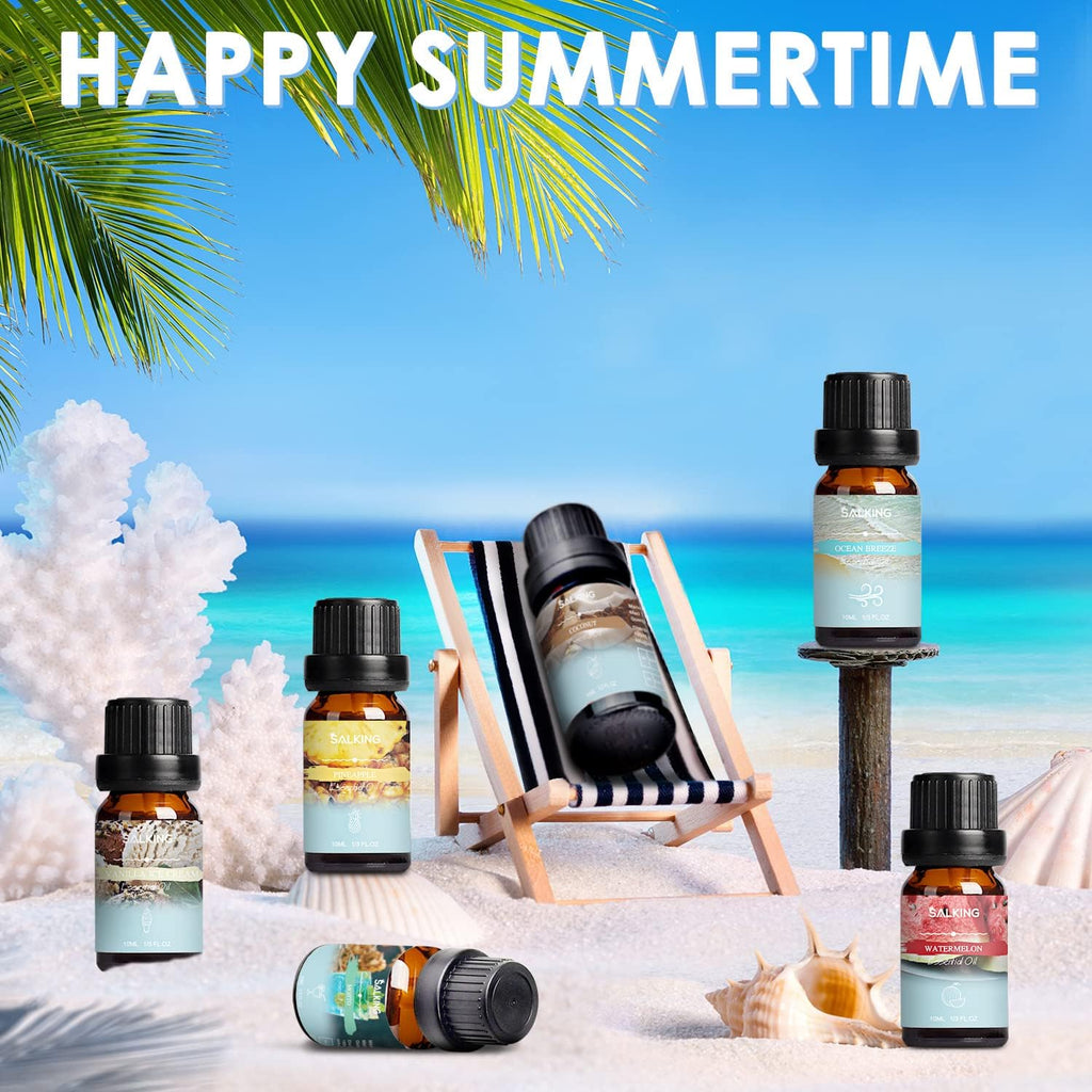 Summer Fragrance Oils Set, Essential Oils Set for Diffuser - Set of 6
