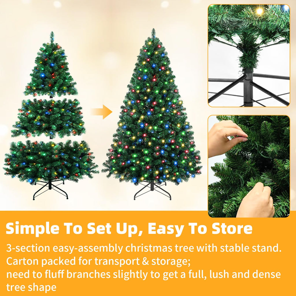 Pre-lit Christmas Tree 6FT, Home Holiday Decor, Remote Control