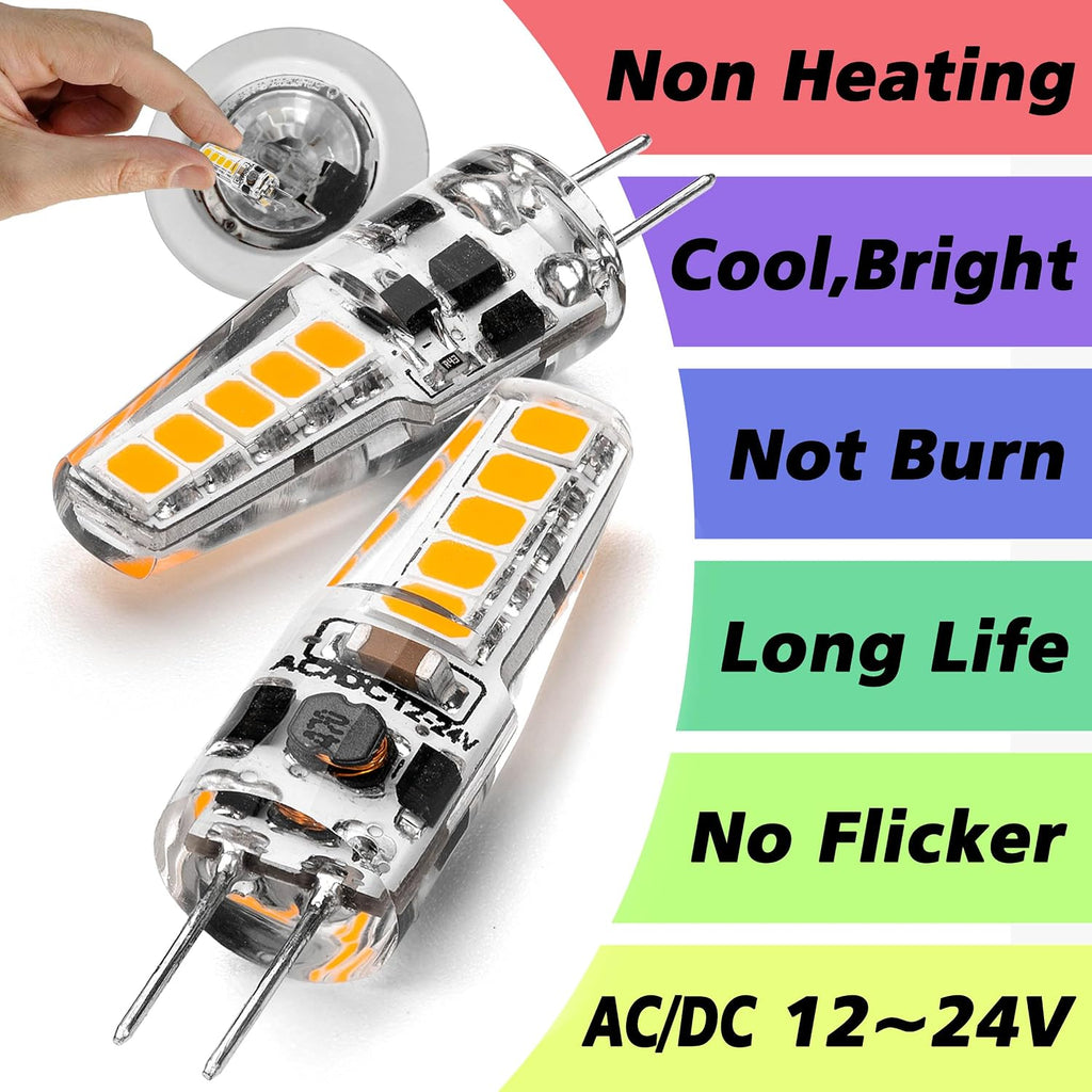 G4 T3 JC Bi-Pin Base LED Landscape Light Bulb 3W 2700K Warm White 350lm