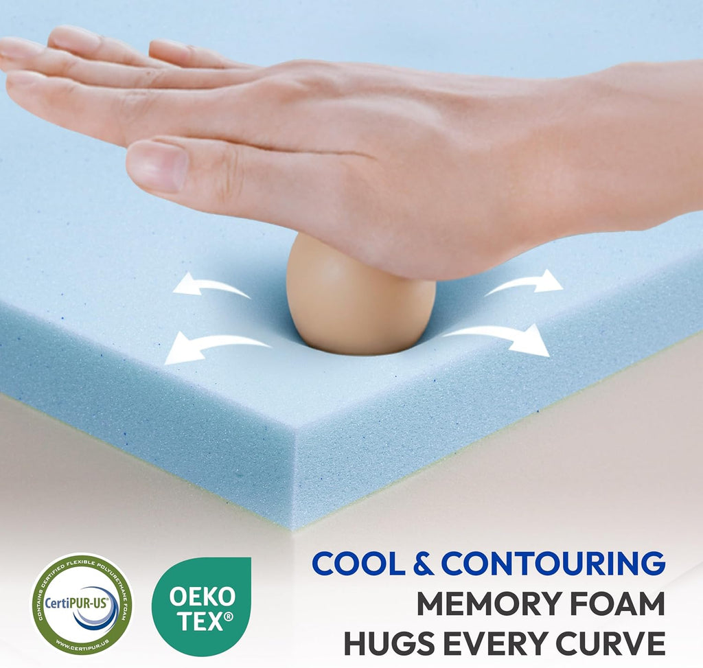 12 Inch Queen Size Mattress, Firm Gel Memory Foam Queen Mattress in a Box, Firm Back Support for Pressure Relief &
