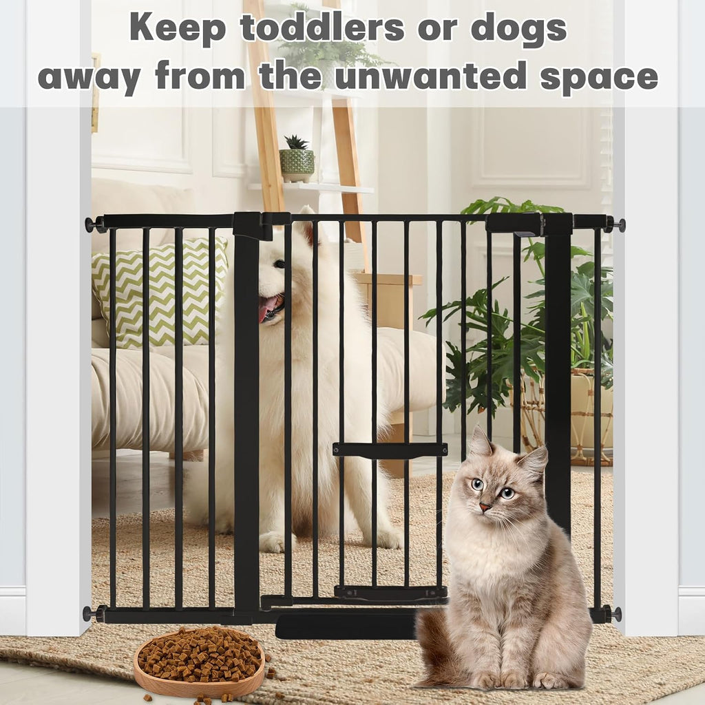 37 Inch Tall Baby Gate with Small Cat Door