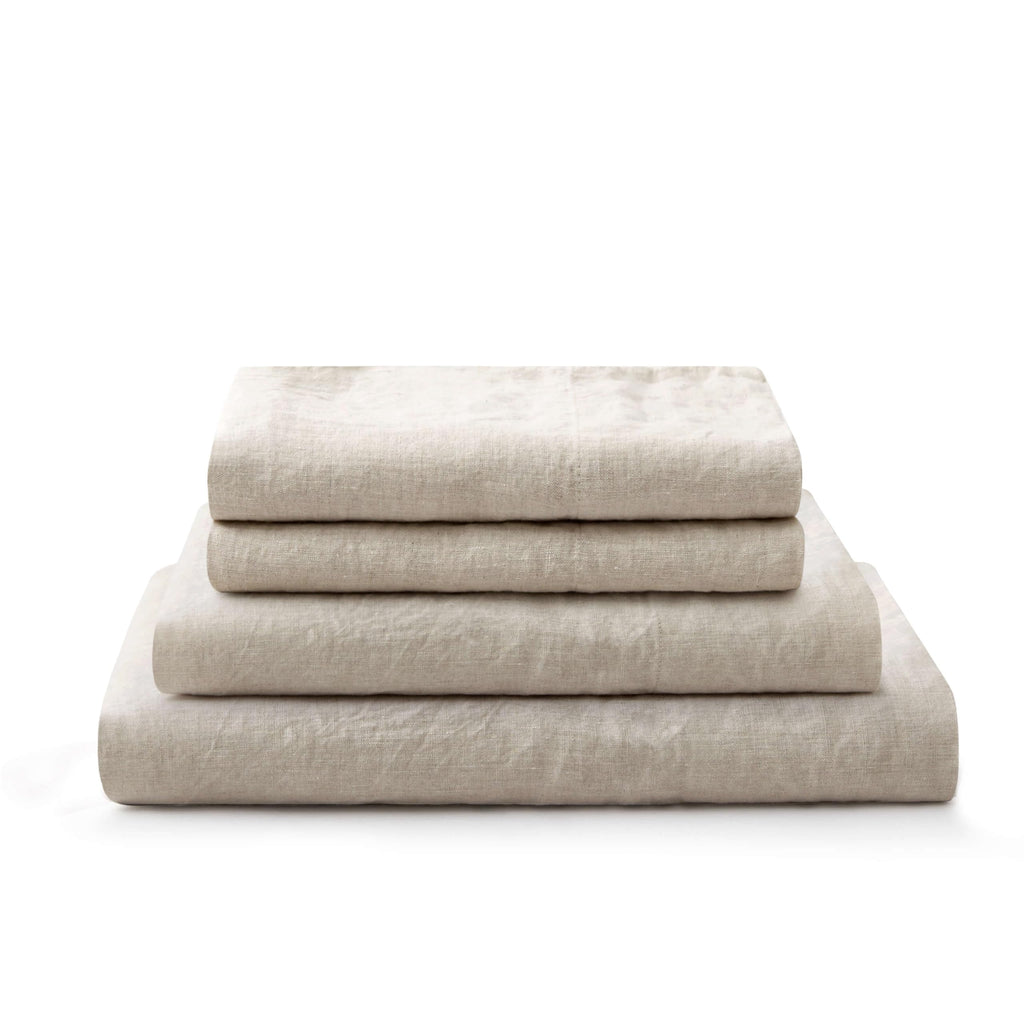 100% Flax Linen Sheets Set Natural Linen Bedding
