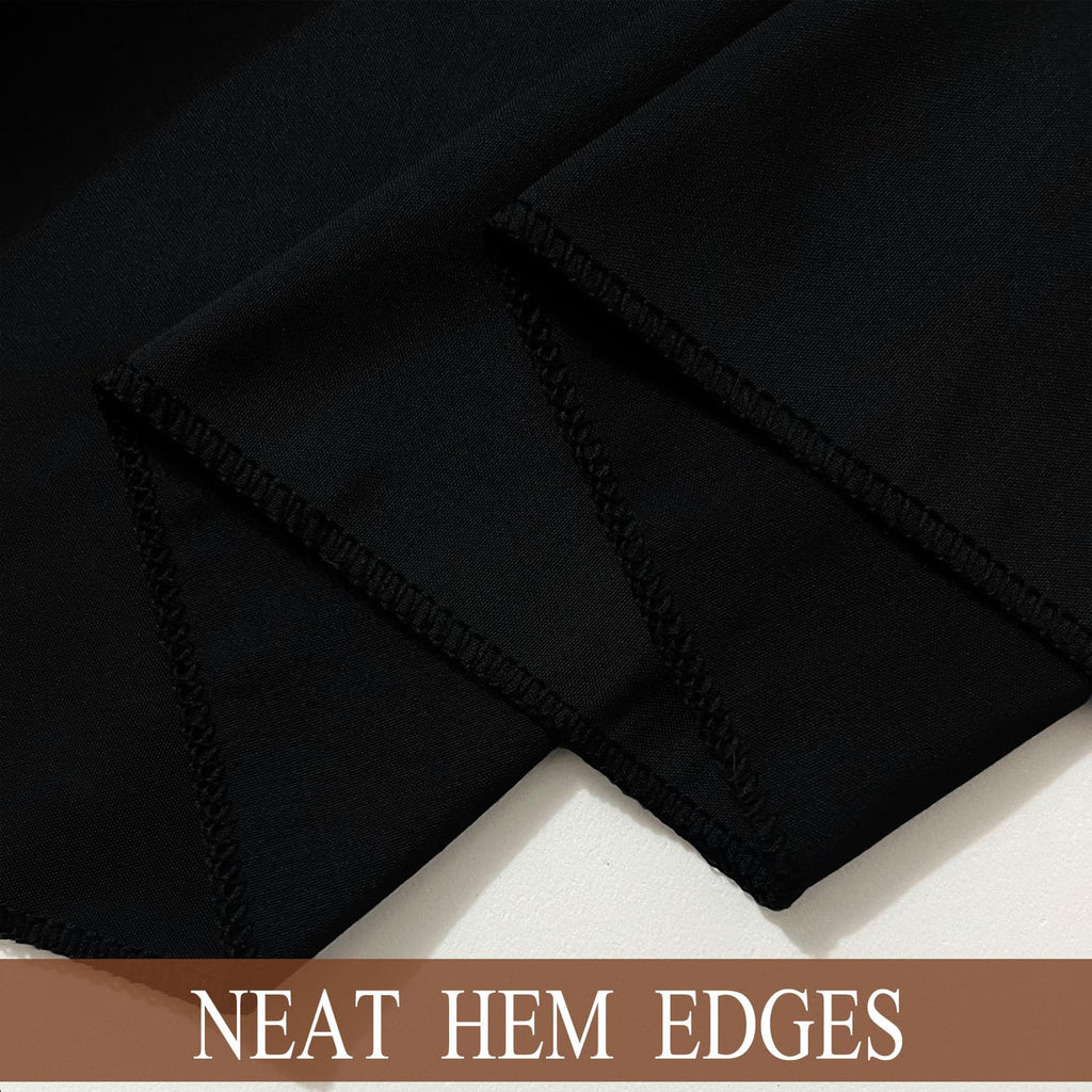 10Pack Black Tablecloths for 8 Foot Rectangle Tables 60 x 126 Inch