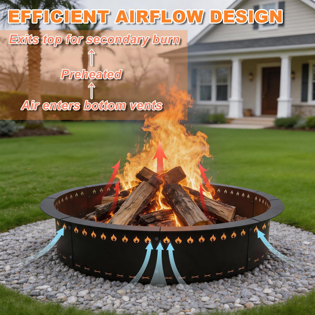 Smokeless Fire Pit Ring Insert 36 Inch