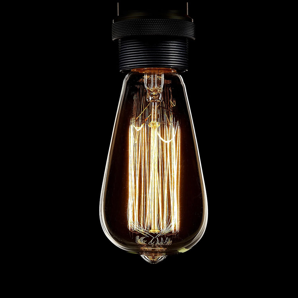 Vintage Edison Bulb Tungsten Wire - 110 Volts - Dimmable - 230 Lumens -2200K Warm Temperature Antique Light Bulb (60w)
