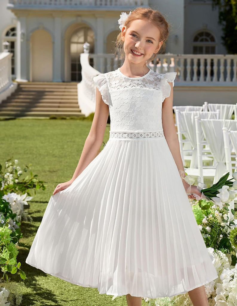 Flower Girl Dress Lace Bridesmaid Wedding Guest Formal Dresses