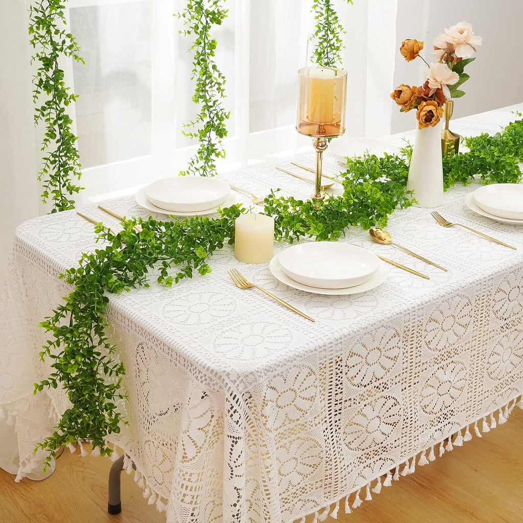 Eucalyptus Garland 12Ft Fake Vines Artificial Greenery Garland - Set of 2