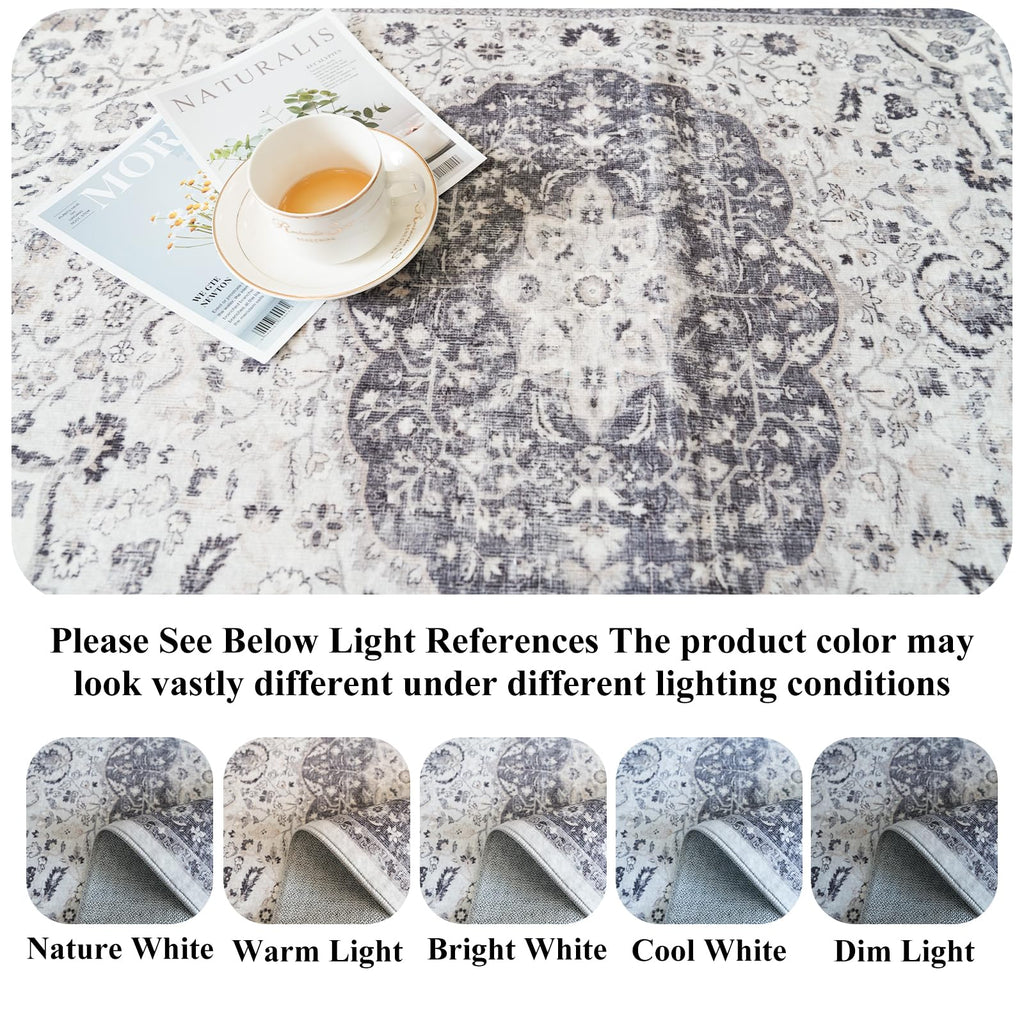 Hallway 2x6 Washable Runner Rug: Oriental Stain Resistant Kitchen Entryway Rugs Farmhouse Ultra Soft Bathroom Bedroom
