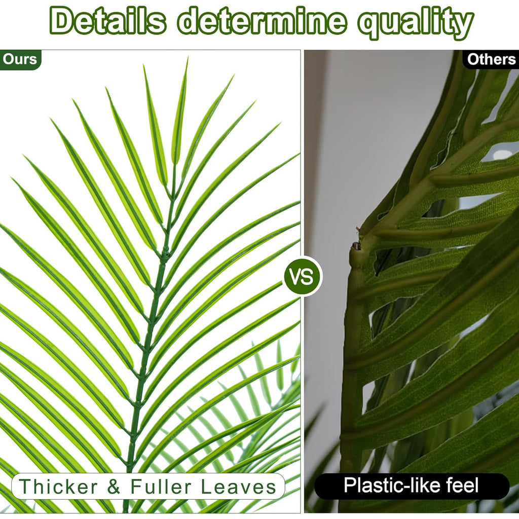 8ft Artificial Phoenix Palm Tree, Faux Coconut Silk Tropical Fake Palm Plant for Indoor Outdoor Home Office Patio