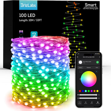 Smart RGB Fairy Lights, 33 ft 100 LED Compatible with Alexa/Google Home