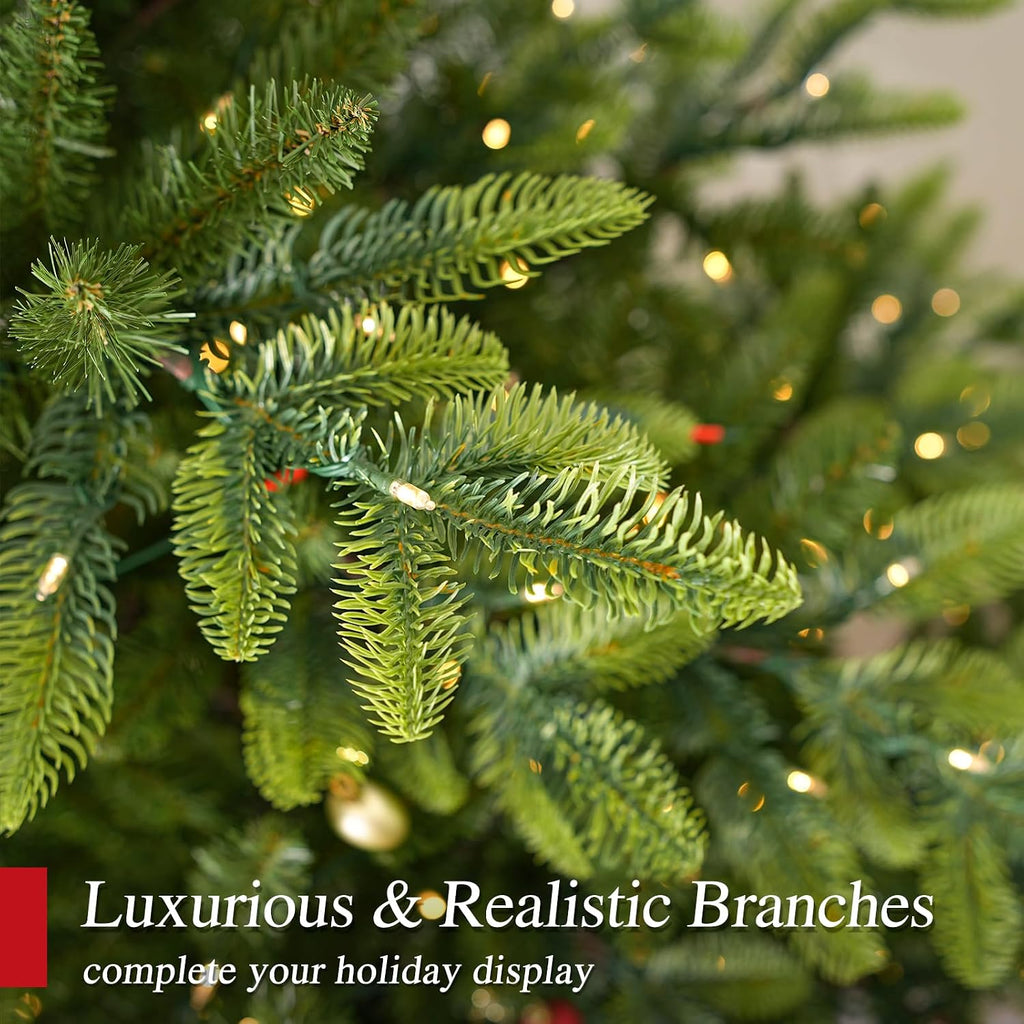 Prelit Christmas Tree with Realistic PE Foliage