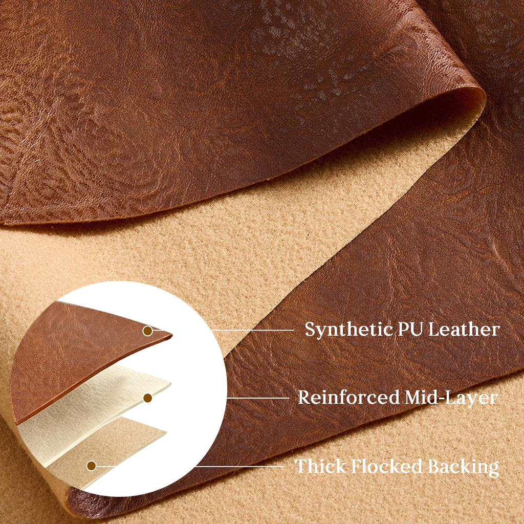 Faux Leather Fabric 55" Wide Crazy Horse PU 1.0mm Thicken