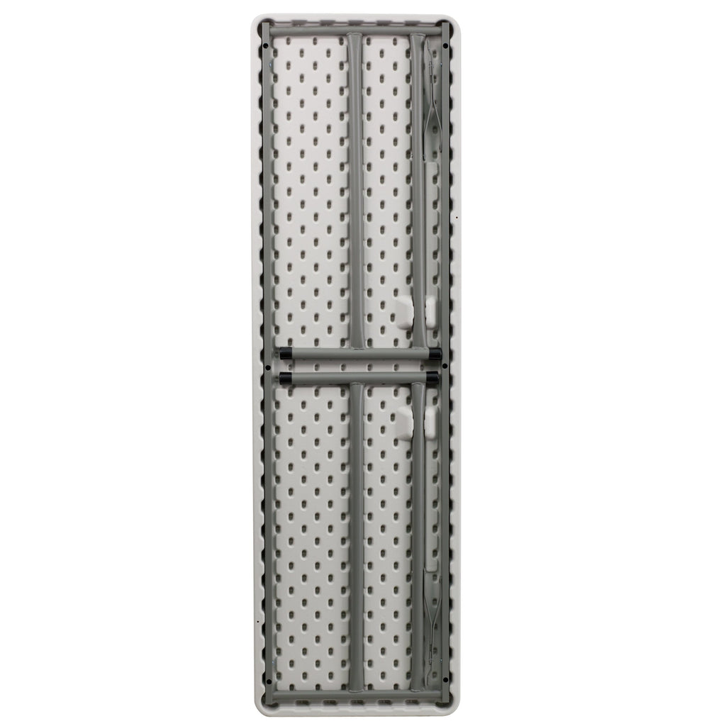 5' White Rectangular Plastic Folding Table