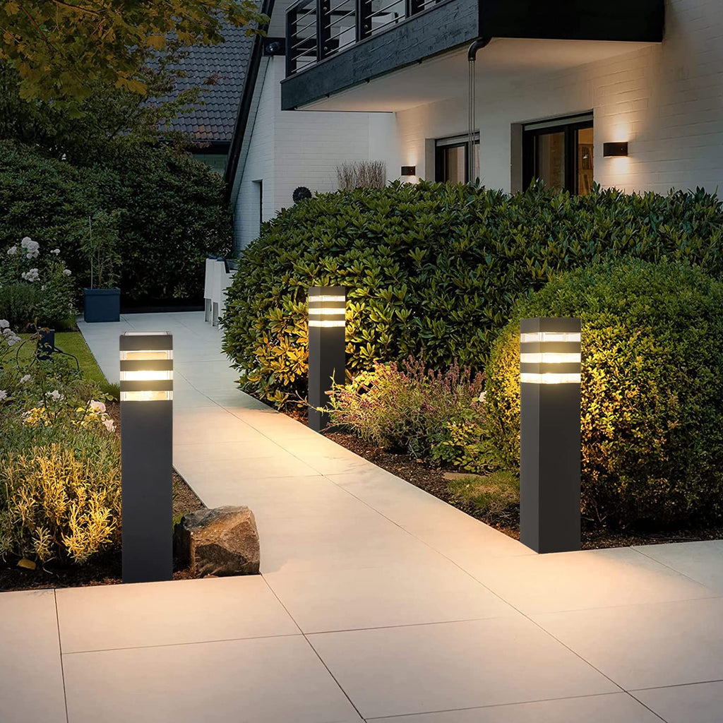 Pathway Light Hardwired E26 Walkway Lantern Outdoor Black Path Light
