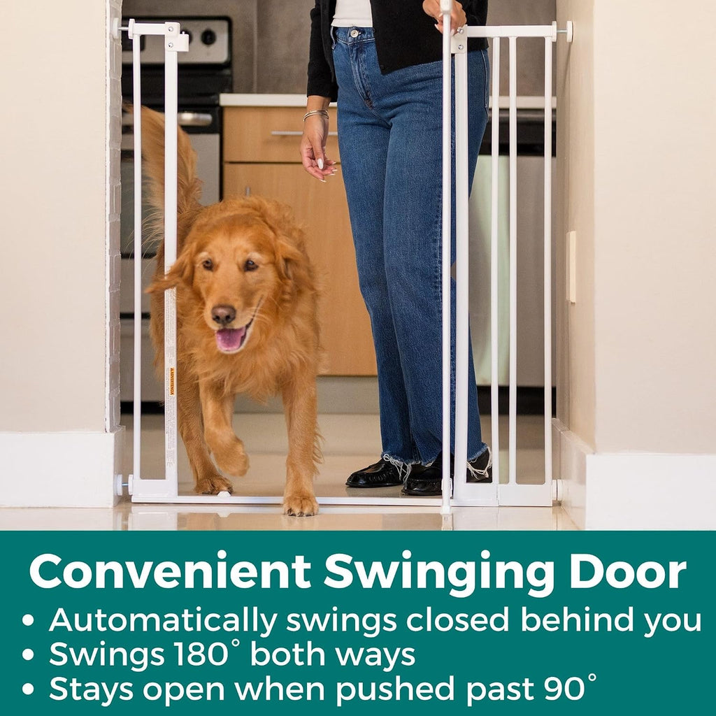 StepSafe Walk-Thru Pet Gate; 29-40" Wide, 36" Tall, White