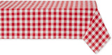 Checkered Tabletop Collection 100% Cotton, Machine Washable, Tablecloth, 60x84, Red