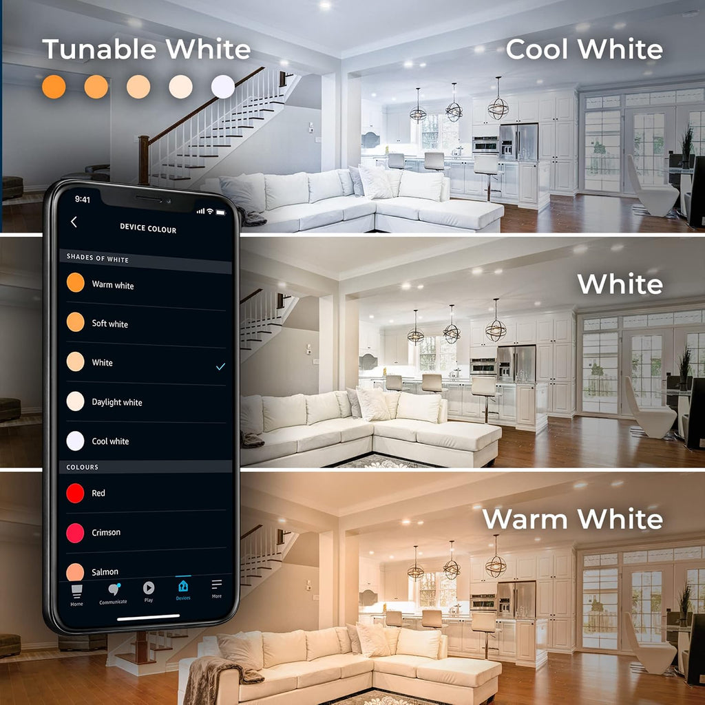 Color-Changing A19 LED Smart Light Bulb, 2.4 GHz Wi-Fi, 60W Equivalent 800LM, Works with Alexa Only, 1-Pack