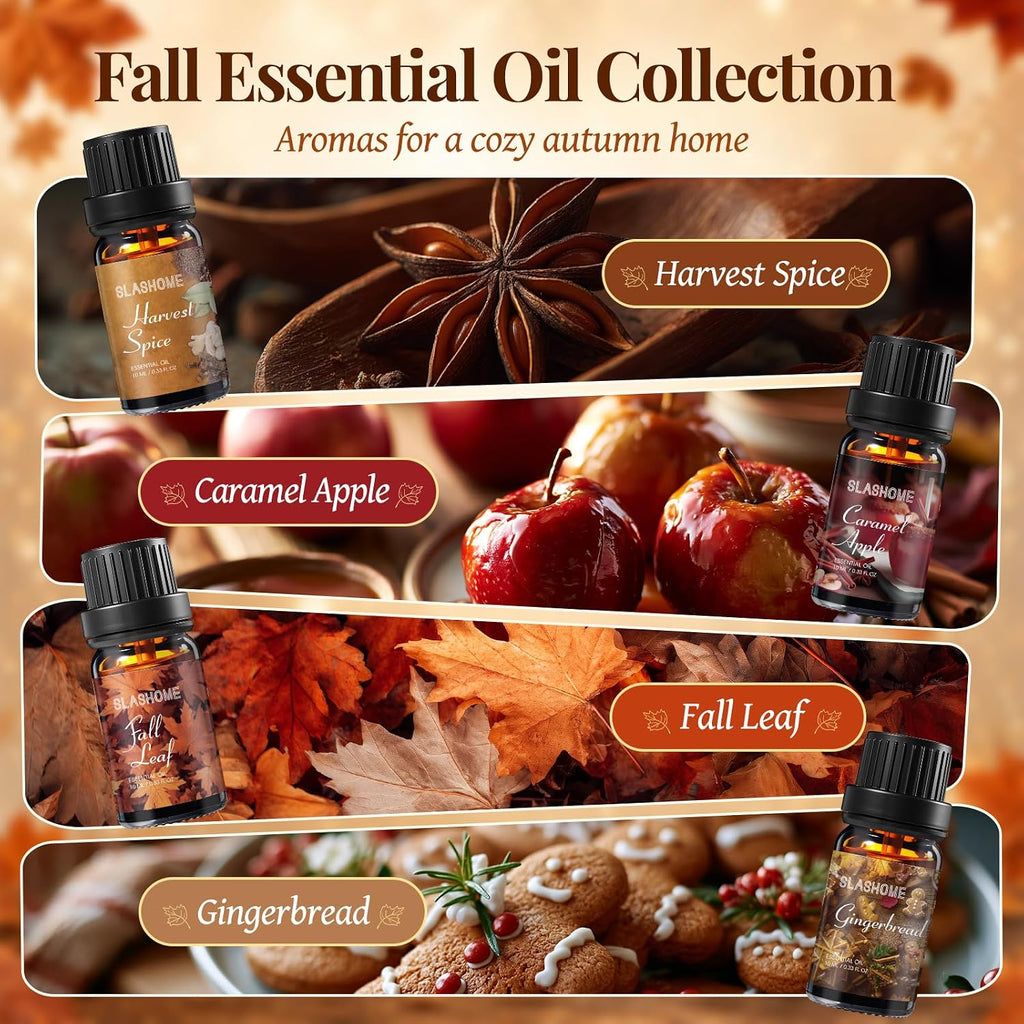 Fall Essential Oil Set for Diffusers - Set of 8