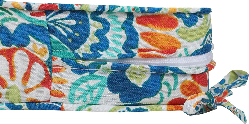 Outdoor Bench Cushion 48 x 18 Inches, Settee Loveseat Pads with Handle and Ties for Garden Patio Backyard Porch Sofa