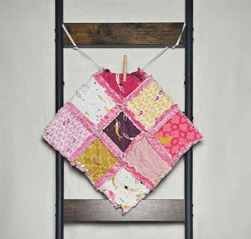 Quilt, Crib Quilt, Security Blanket, Baby Lovey Blanket, Minky Lovey Blanket, Baby Shower Gift, Heather Ross