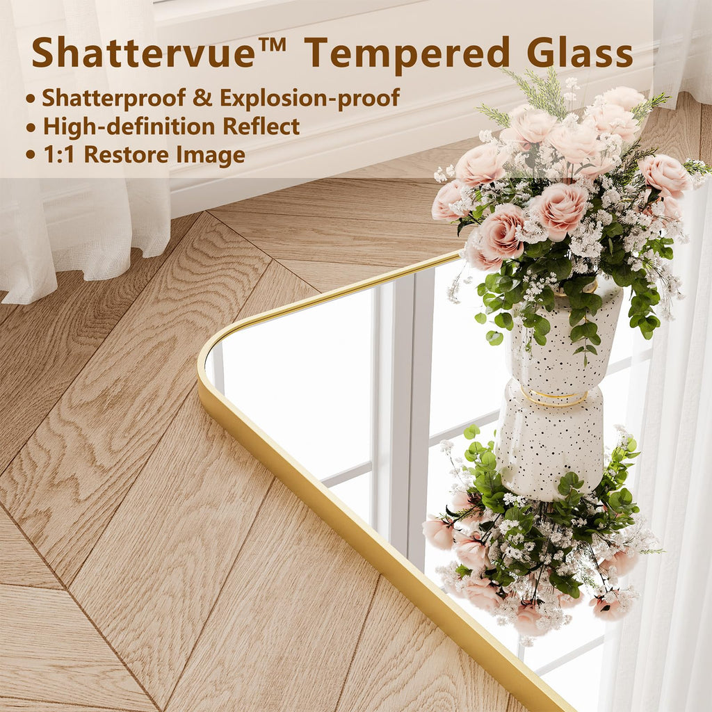 Full Length Mirror, 65"x24" Mirror Full Length with Stand