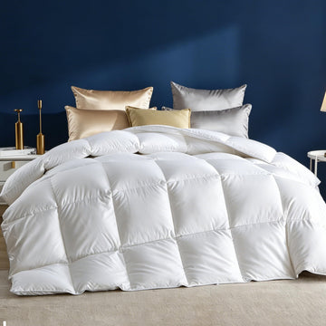 Goose Down Fiber Comforter Twin Size, All Season Duvet Insert