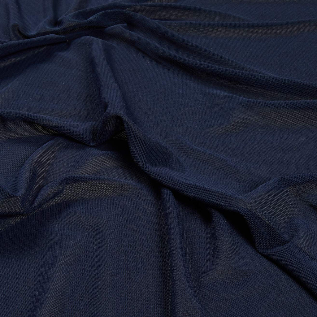 Power Stretch Mesh Fabric - Navy Blue, Fabric by the Yard