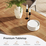 70.87-Inch Large Dining Table: Wood Long Dining Room Table for 6-8, Rectangular Farmhouse Kitchen Dinner Table with
