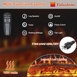 35.63” W 27.5" H Electric Fireplace Insert with Low/High Temperature Settings