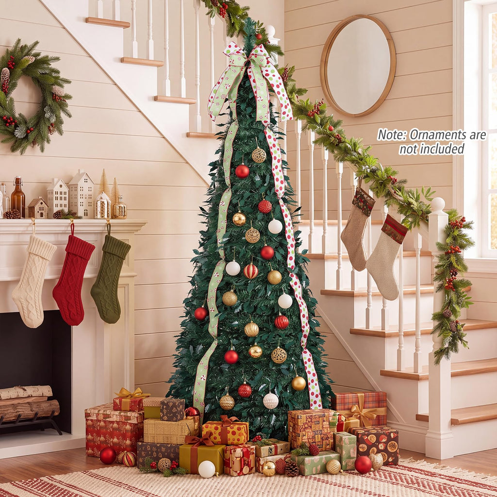 6ft Pop Up, Pre-Decorated Xmas Tree