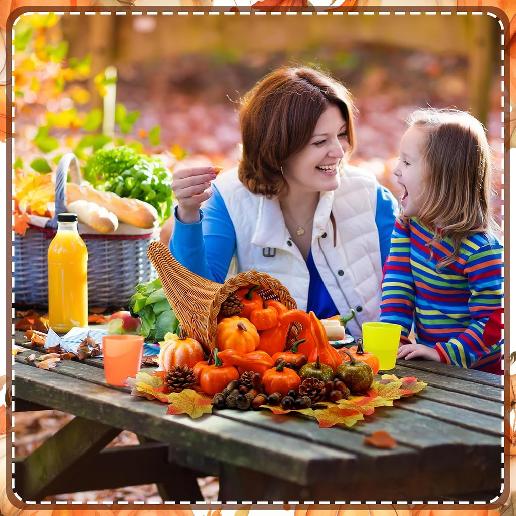 Fall Cornucopia Basket Fall Table Centerpieces, Classic - Set of 101