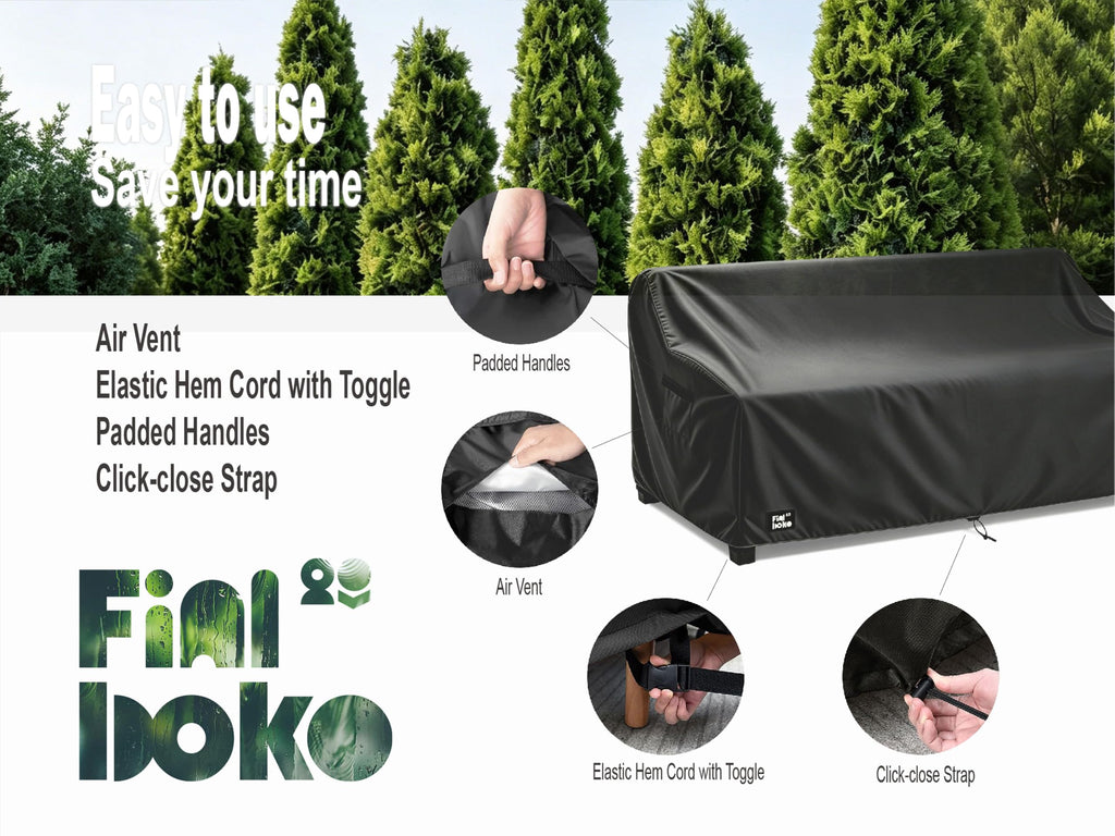 3-Seater Outdoor Sofa Cover, 93Wx40Dx35H inches Outdoor Furniture Covers Waterproof, 100% Waterproof Heavy Duty Patio