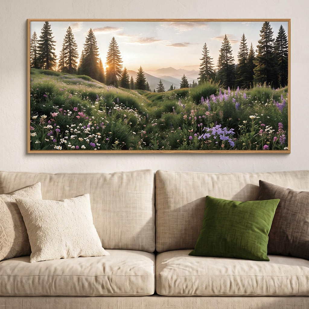 Mountain Forest Canvas Wall Art, Nature Landscape Wall Decor