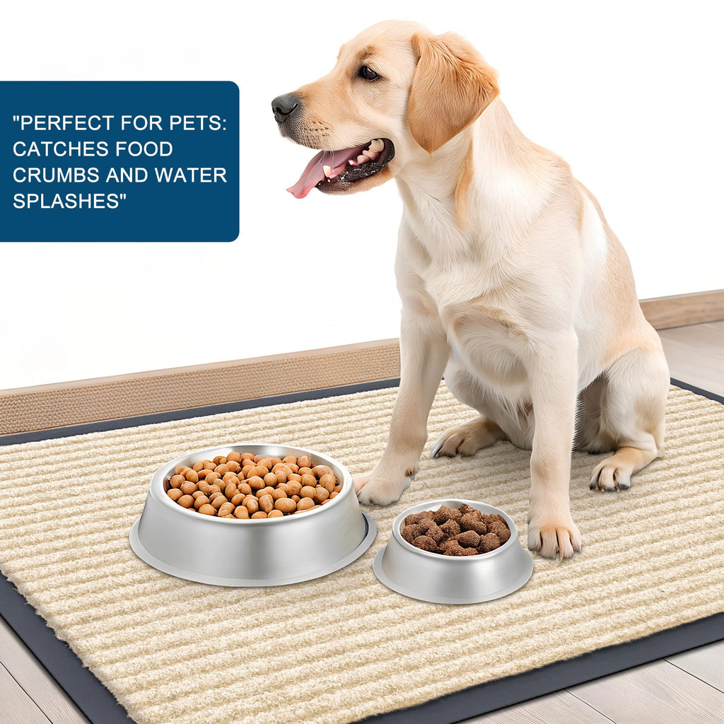 2-Pack Front Door Mats 59x34, Waterproof Heavy-Duty Doormats