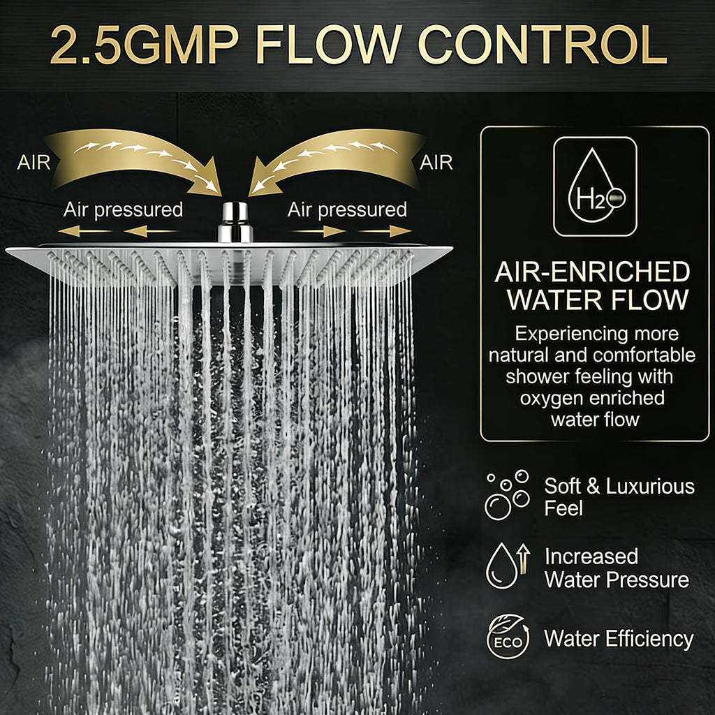 16 Inch Rain Shower Head,Rainfall Showerhead,Chrome